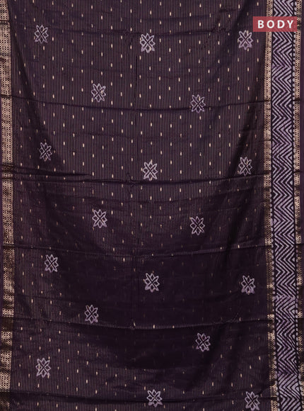 Violet Semi Chanderi Saree - Batik Prints