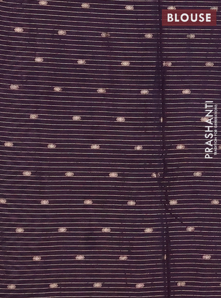 Violet Semi Chanderi Saree - Batik Prints