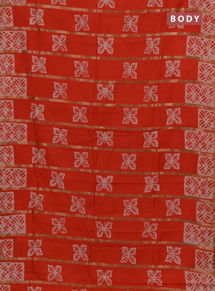 Semi Chanderi Saree - Batik Prints