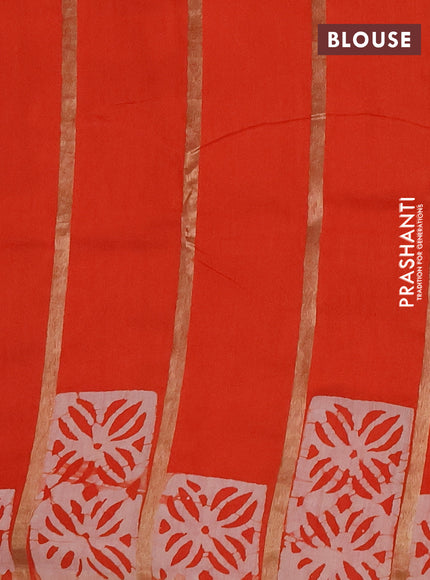 Semi Chanderi Saree - Batik Prints