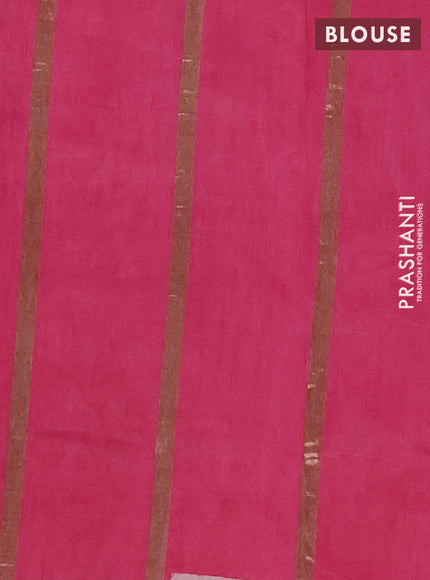 Pink Semi Chanderi Saree - Batik Prints