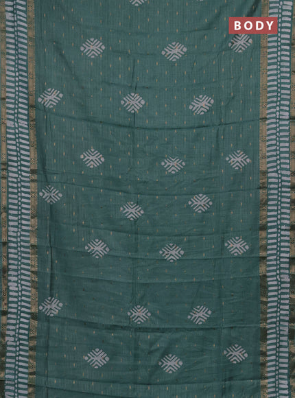 Pastel Green Semi Chanderi Saree - Batik Prints