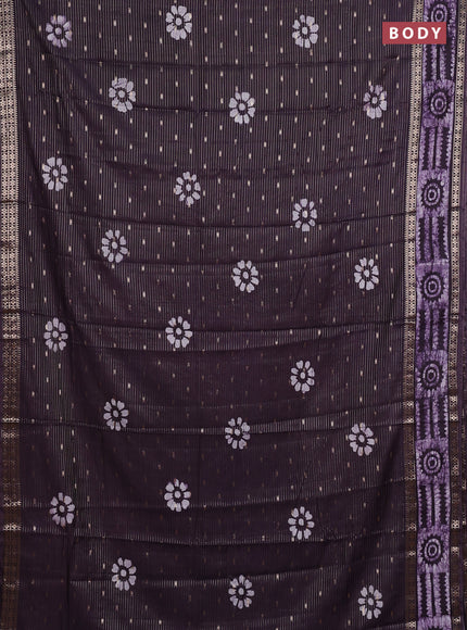 Jamun Semi Chanderi Saree - Batik Prints