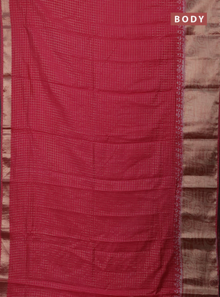 Pink Semi Chanderi Saree - Batik Prints