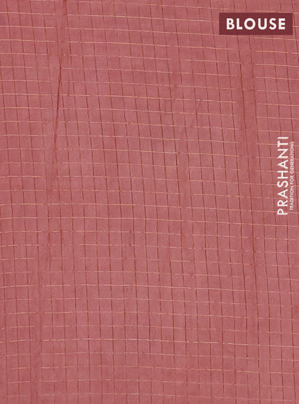 Pastel Peach Semi Chanderi Saree - Batik Prints