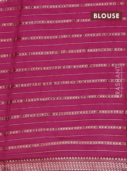 Magenta Pink Semi Chanderi Saree - Batik Prints