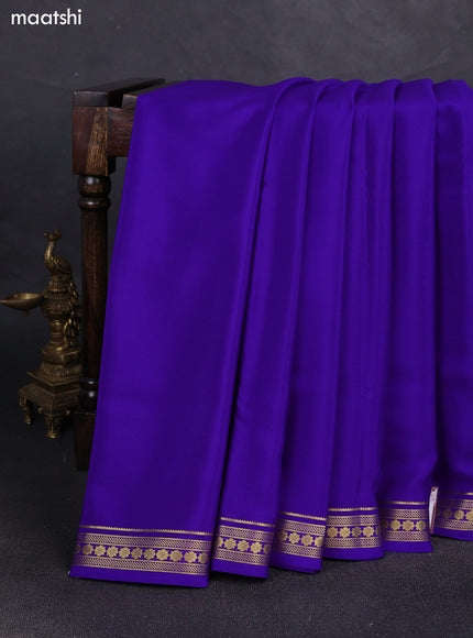 Blue Pure Mysore Silk Saree