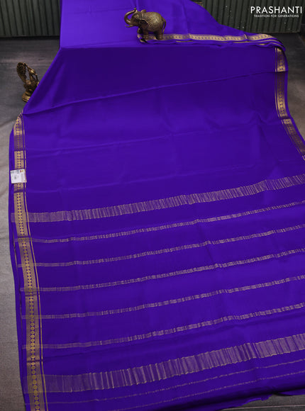 Blue Pure Mysore Silk Saree