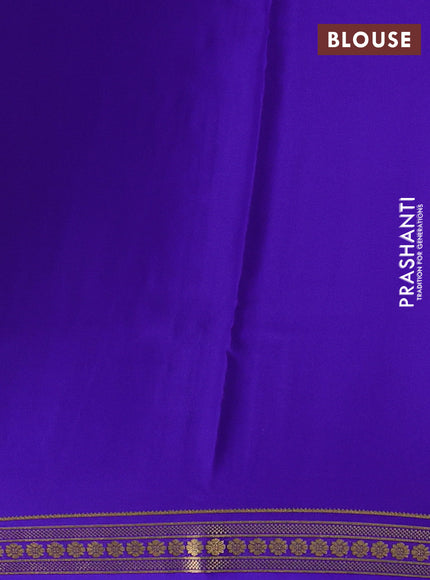 Blue Pure Mysore Silk Saree