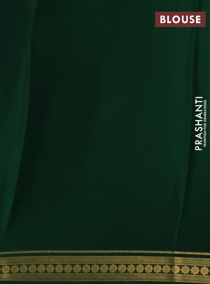 Green Pure Mysore Silk Saree