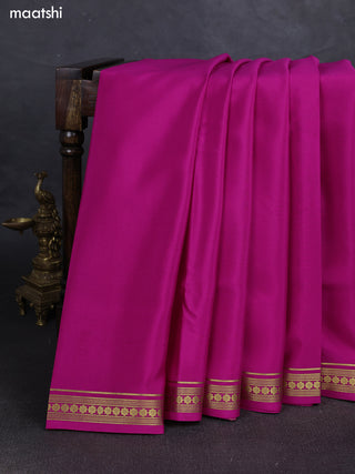 Pink Pure Mysore Silk Saree