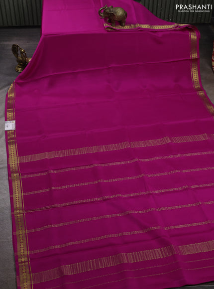 Pink Pure Mysore Silk Saree