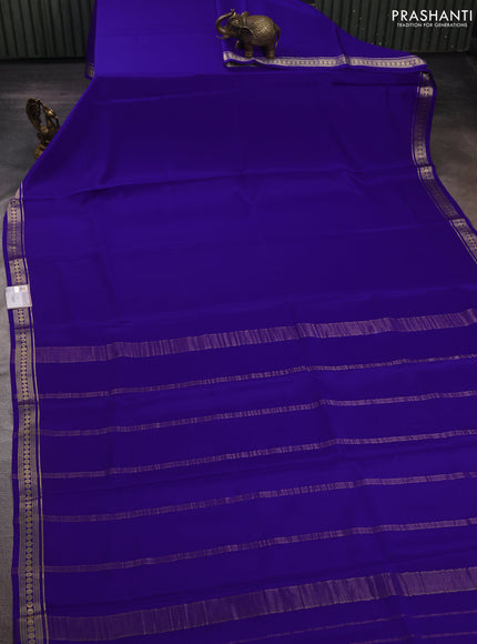 Royal Blue Pure Mysore Silk Saree