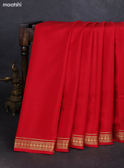 Red Pure Mysore Silk Saree