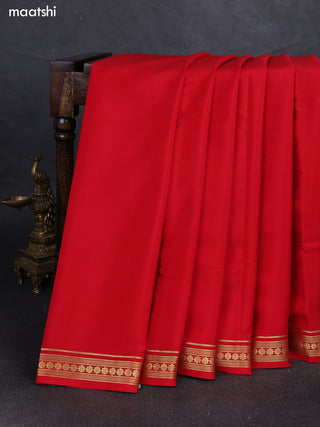 Red Pure Mysore Silk Saree