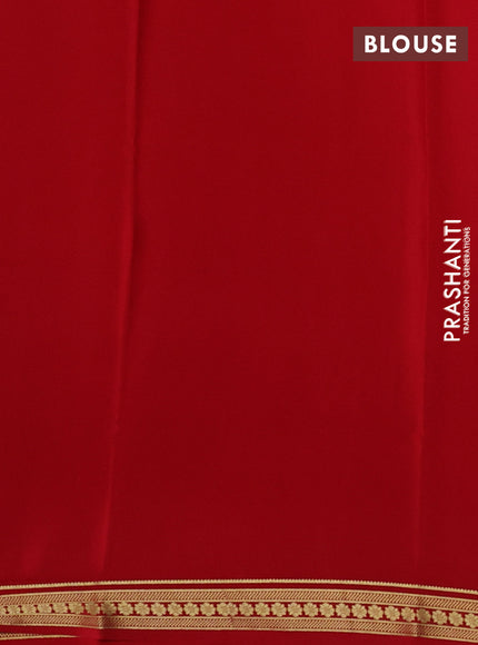Red Pure Mysore Silk Saree