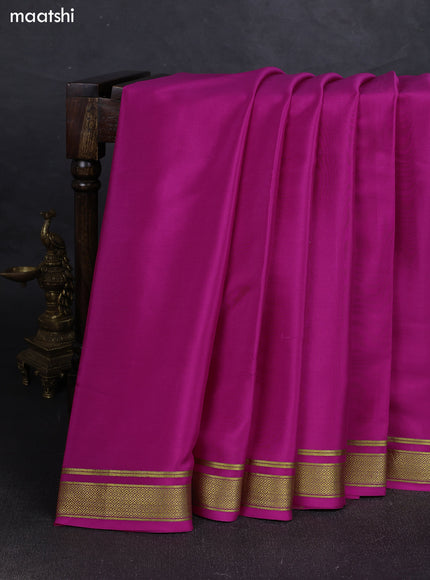 Pink Pure Mysore Silk Saree