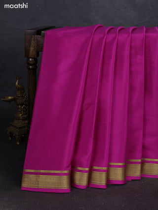 Pink Pure Mysore Silk Saree