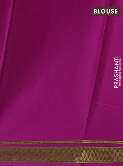 Pink Pure Mysore Silk Saree