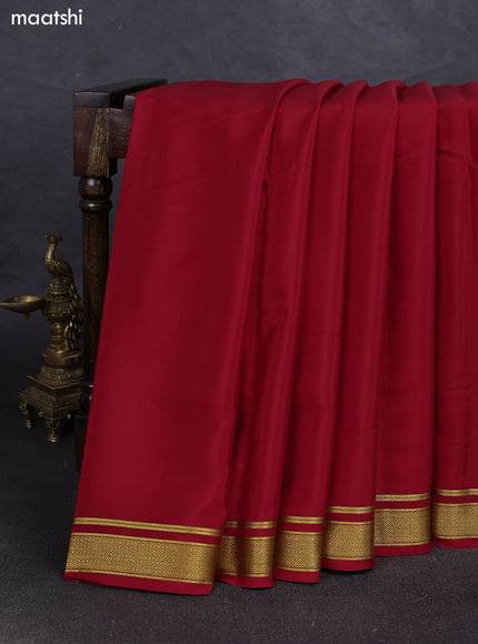 Red Pure Mysore Silk Saree