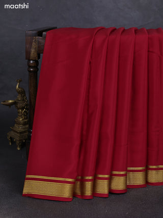 Red Pure Mysore Silk Saree
