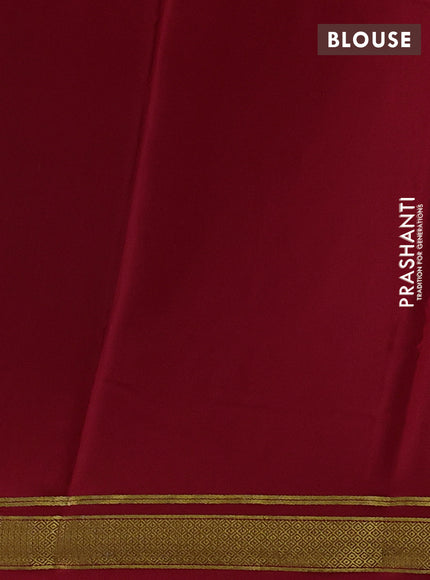 Red Pure Mysore Silk Saree