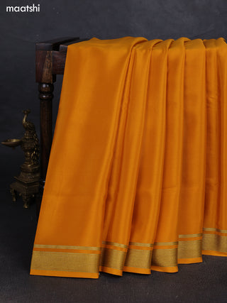 Yellow Pure Mysore Silk Saree