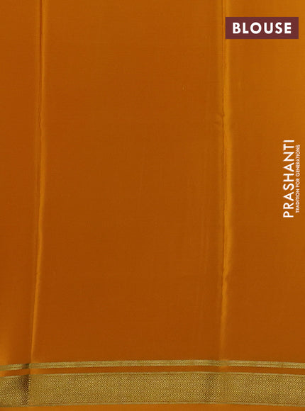 Yellow Pure Mysore Silk Saree
