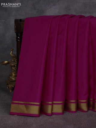 Pink Pure Mysore Silk Saree