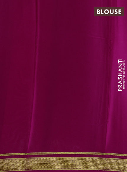 Pink Pure Mysore Silk Saree