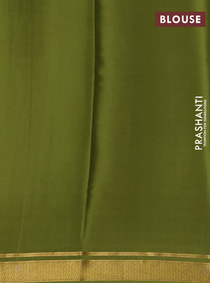 Light Green Pure Mysore Silk Saree