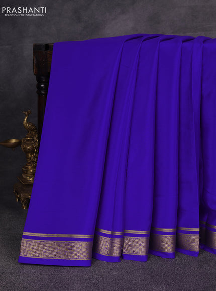 Royal Blue Pure Mysore Silk Saree