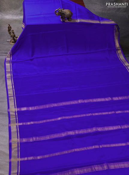 Royal Blue Pure Mysore Silk Saree