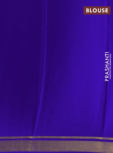 Royal Blue Pure Mysore Silk Saree