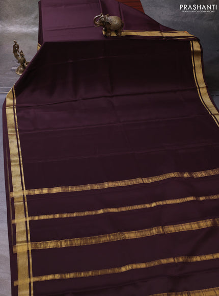 Coffee Brown Pure Mysore Silk Saree
