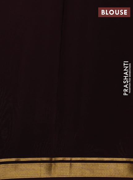 Coffee Brown Pure Mysore Silk Saree