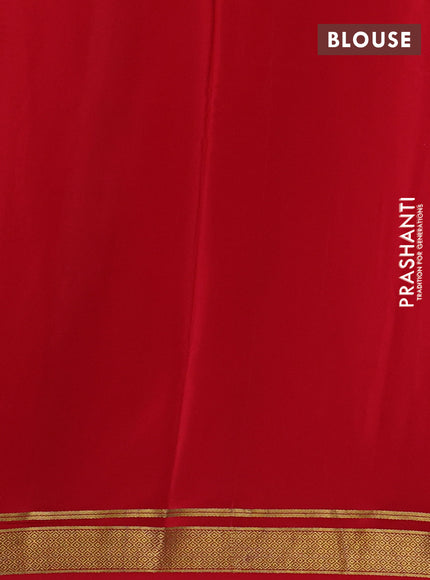 Red Pure Mysore Silk Saree