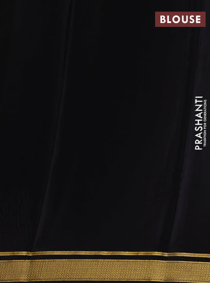 Black Pure Mysore Silk Saree