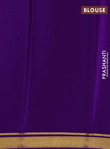Purple Pure Mysore Silk Saree