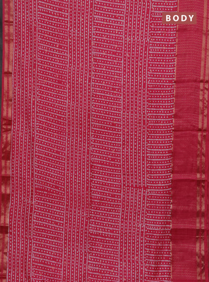 Semi Chanderi Saree - Batik Prints