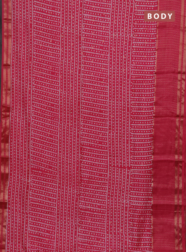Semi Chanderi Saree - Batik Prints