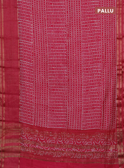 Semi Chanderi Saree - Batik Prints