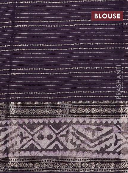 Jamun Semi Chanderi Saree - Batik Prints