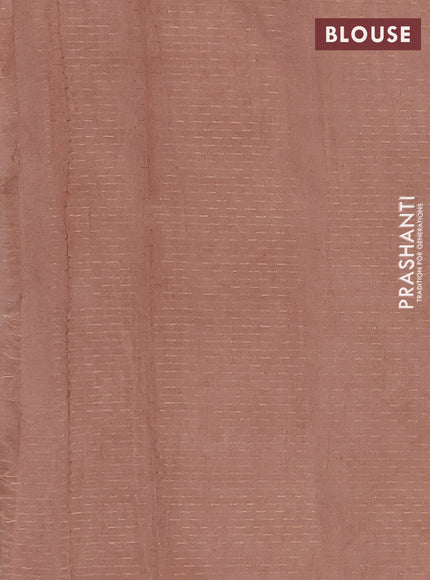 Beige Semi Chanderi Saree - Batik Prints