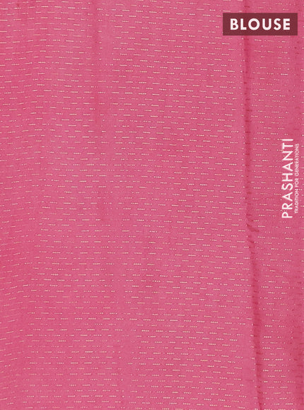 Light Pink Semi Chanderi Saree - Batik Prints
