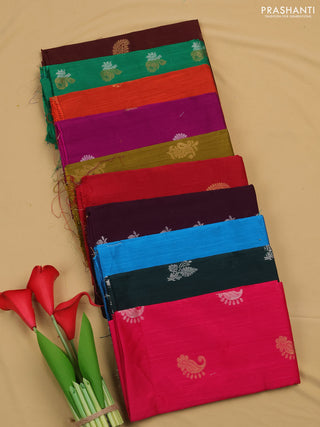 Raw silk blouse bit assorted colours & design and pack of 10