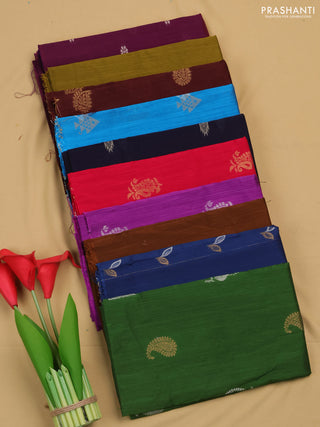 Raw silk blouse bit assorted colours & design and pack of 10