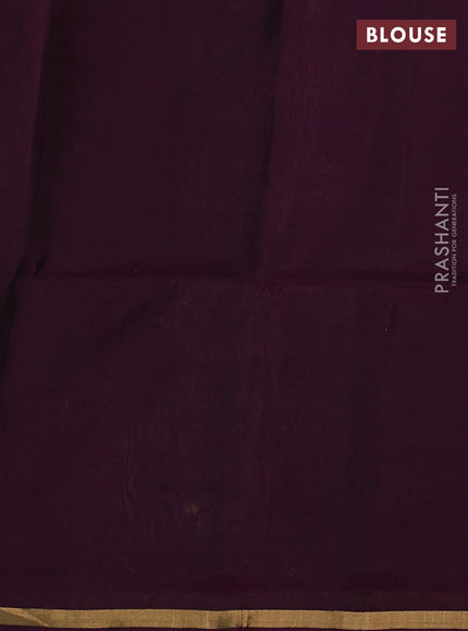 Green & Purple Kanchipuram Soft Silk Saree - Buttas
