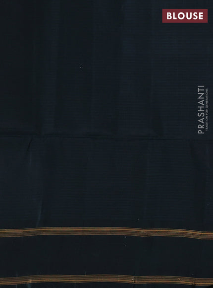 Mauve Pink & Peacock Green Kanchipuram Soft Silk Saree - Buttas