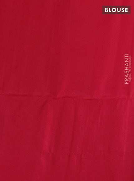 Violet & Red Kanchipuram Soft Silk Saree - Checks & Buttas